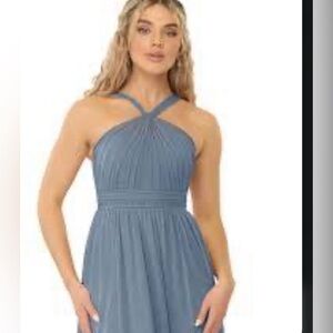 NWT Azazie Kielle dress in dusty blue size A12